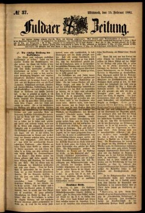 Ausgabe vom Mittwoch, den 15. Februar 1882.