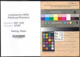 Entnazifizierung Maria Herzog , geb. 15.02.1907 ()