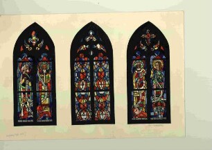 Entwürfe für drei Glasfenster in der protestantischen Kirche in Wolfstein