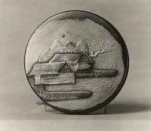 Dose für Weihrauch (kôgô; Japan; Holz, erhabener Goldlack auf Goldgrund)