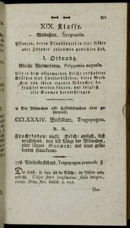 I. Ordnung. Gleiche Vielweiberey. Polygamia aequalis