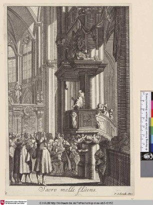 [Ein Prediger in einer Kanzel; Preacher in pulpit]