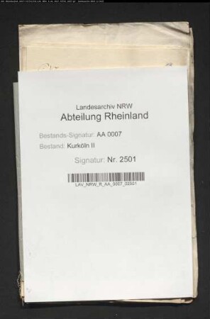 Vergleich zwischen der Gräfin von Virmond und Kurköln betr. Neersen