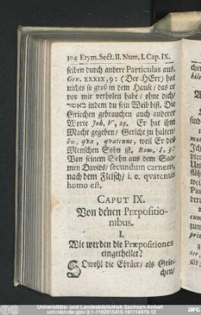 Caput IX. Von denen Praepositionibus.