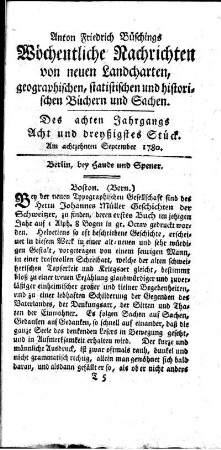 Acht und dreyßigstes Stück