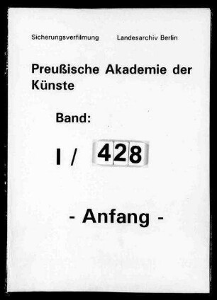 Publikandum wegen der vorläufigen Einrichtung der [...] Königlichen Bau-Akademie zu Berlin [als] Bau-Unterrichts-Anstalt"