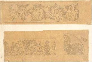 Zocher, Ernst; Studienzeichnungen nach Vorlagen - Ornamente (Details)
