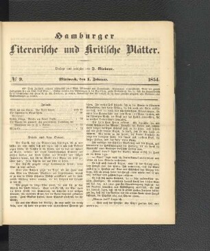 No. 9. 1. Februar 1854