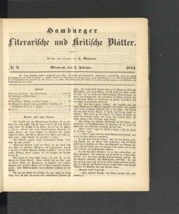 No. 9. 1. Februar 1854