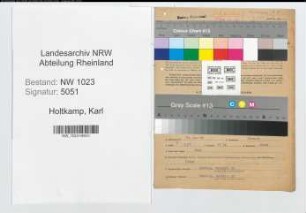 Entnazifizierung Karl Holtkamp , geb. 27.12.1895 (Malermeister)