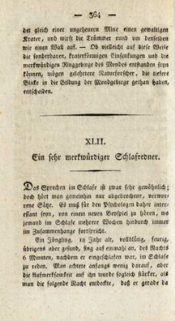 XLII. Ein sehr merkwürdiger Schlafredner