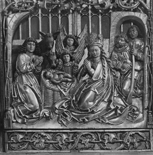 Schauseite (zweite); Rechter Altarflügel: Geburt Christi