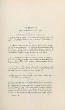 Capítulo VI. Islas adyacentes á Luzón
