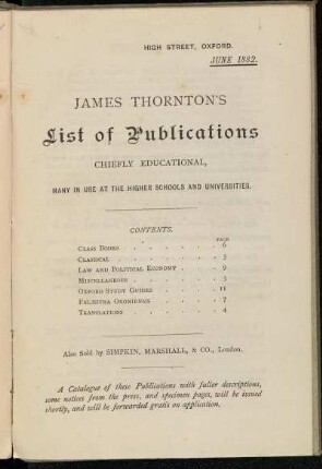James Thornton's list of publications