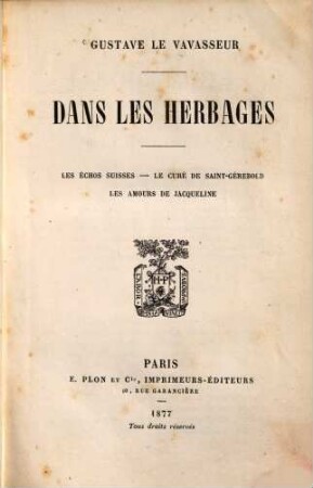Dans les herbages