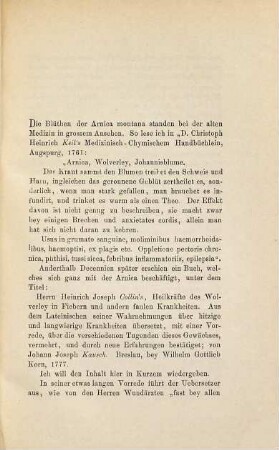 Medicinische Beiträge zur Kenntniss der Arnica montana : Inaugural-Dissertation