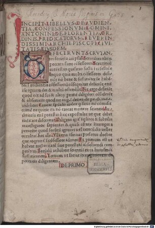 Confessionale "Defecerunt ... Scrutantes aliorum peccata sunt confessores"