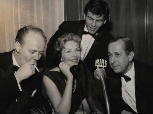 Gespräch mit O.W. Fischer. Fritz Tillmann, Odile Versois, Horst Buchholz, Harald Braun