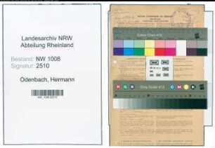 Entnazifizierung Hermann Odenbach , geb. 13.10.1908 (Arbeiter)