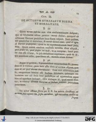 Cap. III. De Actionum Humanarum Norma Et Moralitate.