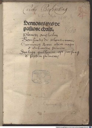 Sermo historialis passionis dominicae : mit zwei Introduktionen zum Predigtvortrag