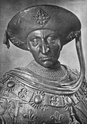 Innsbruck, Hofkirche, Maximiliansgrab, Herzog Philipp der Gute von Burgund, Detail: Kopf; Godl, Stephan