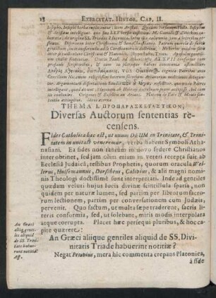 Thema I. [...], Diversas Auctorum sententias recensens.