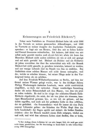 5 Erinnerungen an Friedrich Rückert.*)