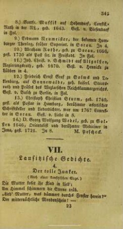 Lausitzische Gedichte