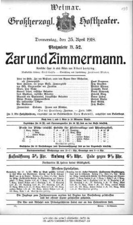 Zar und Zimmermann