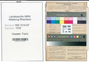 Entnazifizierung Franz Huester , geb. 26.06.1898 (Kaufmann)