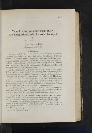 Versuch einer mathematischen Theorie der Koagulationskinetik kolloider Lösungen.