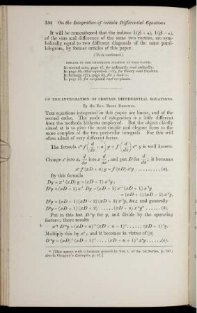 On the integration of certain differential equations.