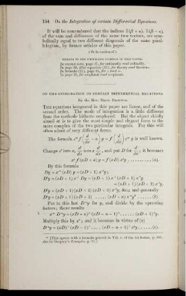 On the integration of certain differential equations.
