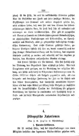 Pädagogische Aphorismen