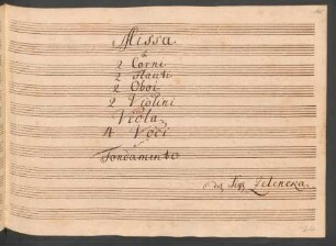 Messen; V (2), Coro, orch; D-Dur; ZWV Z 8