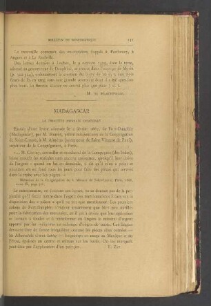 Madagascar. La primitive monnaie coloniale