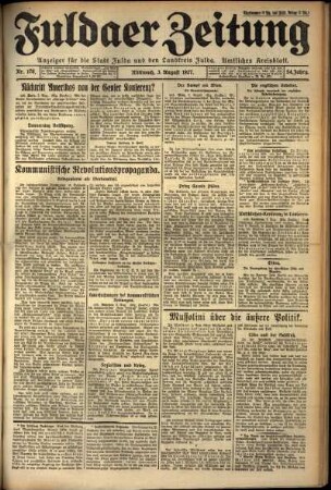 Ausgabe vom Mittwoch, den 03. August 1927.