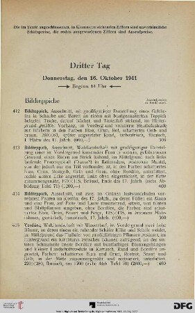 Bildteppiche (Nr. 412-417)