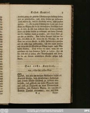 Das erste Kapitel, vom 26sten bis 56sten Vers.