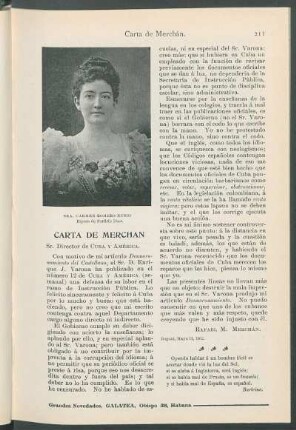 Sra. Carmen Romero Rubio. [Retrato] : Esposa de Porfirio Díaz.