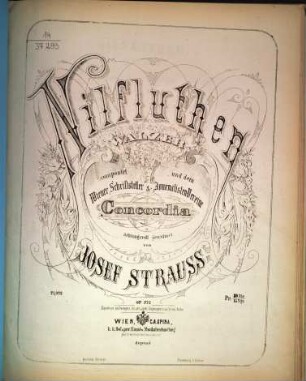 Nilfluthen : Walzer [für d. Pianoforte] zu 2 Hdn. ; op. 275