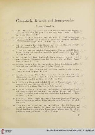Ostasiatische Keramik und Kunstgewerbe (Nr. 750-862)