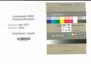 Entnazifizierung August Rosenbaum , geb. 00.00.0000 (Feuerwehrmann)