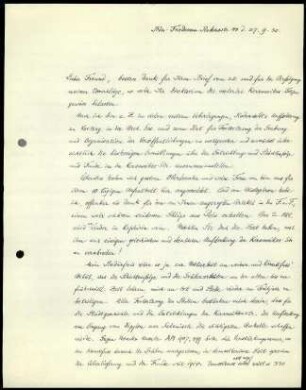 A. Brueckner an G. Karo