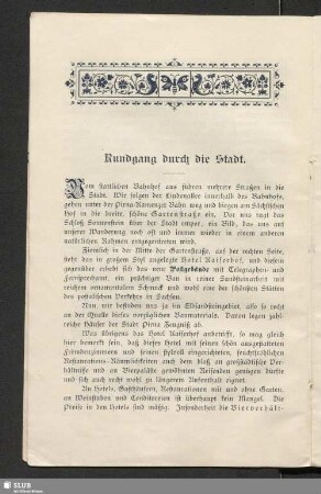Rundgang durch die Stadt
