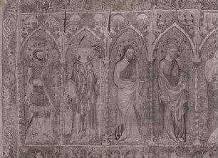 Pirnaer Antependium mit den Heiligen, Aposteln, Evangelisten, Marienkrönung und Johannes dem Täufer