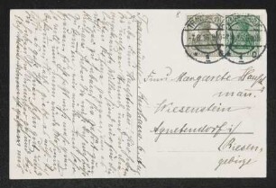 Brief von Hedwig Fischer und Samuel Fischer an Margarete Hauptmann