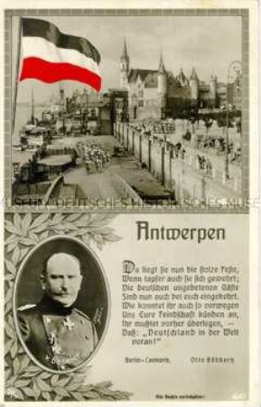 Postkarte zur Einnahme von Antwerpen