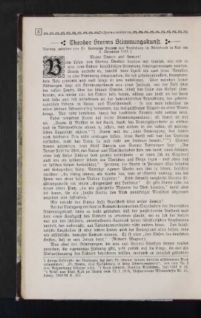 Theodor Storms Stimmungskunst